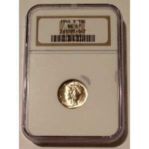 1944 S Mercury Dime MS67 NGC